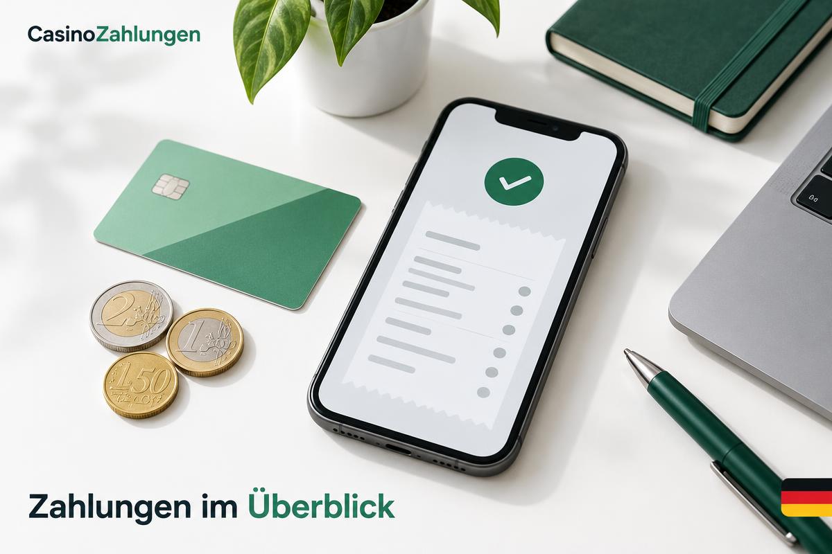 CasinoZahlungen: Smartphone, Bankkarte und Euro-Münzen zum Zahlungsvergleich